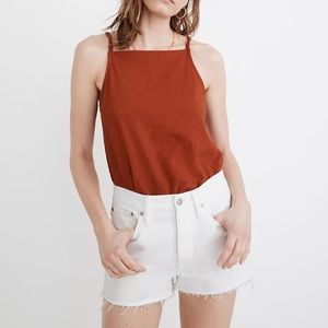 Madewell Relaxed Denim Shorts in Tile White 24 MC904